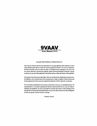 Fastfame 9vaav Fastfame 9vaav Motherboard Manual